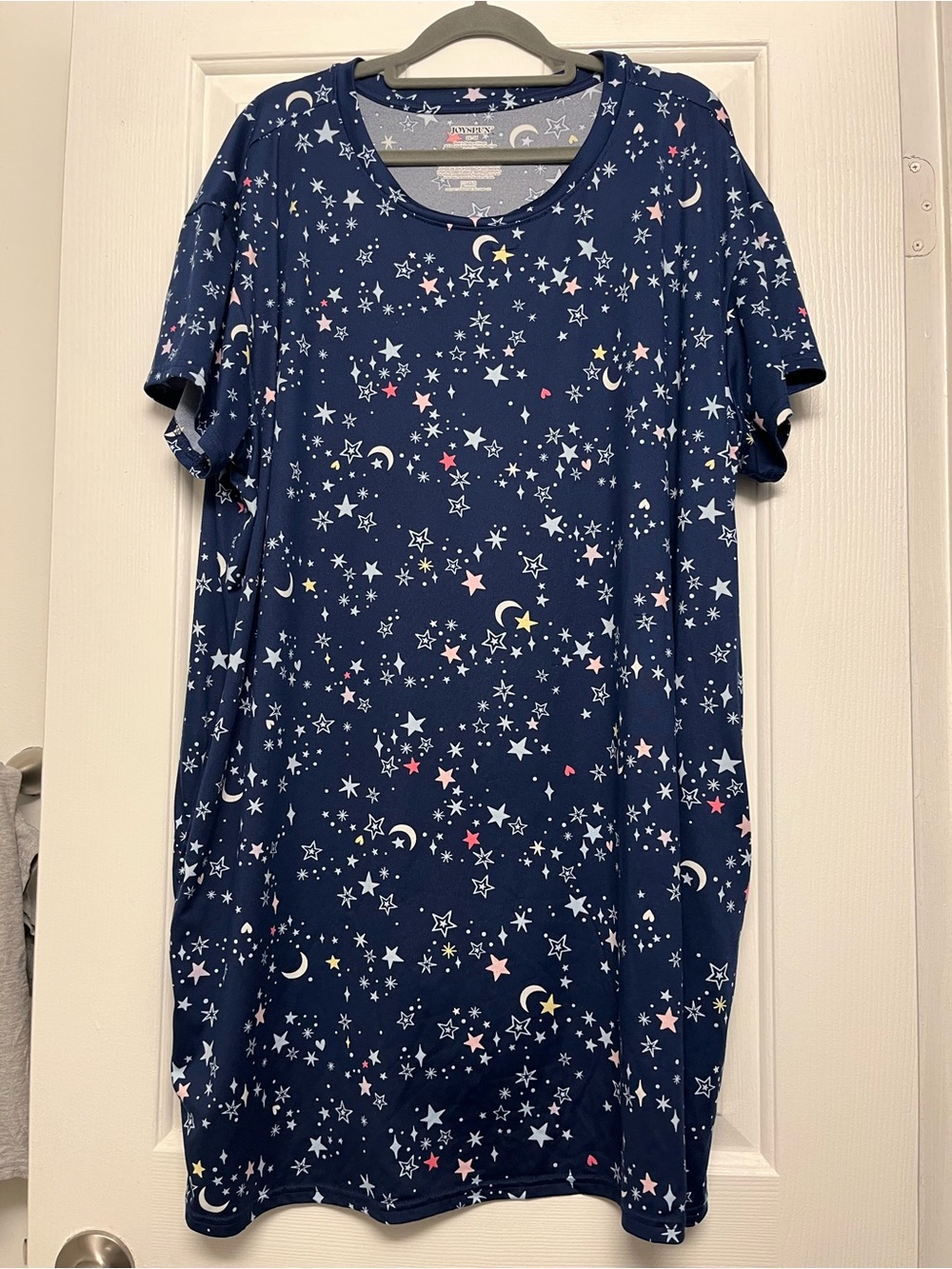 Women's Navy Star & Moon Nightshirt Pajama Dress